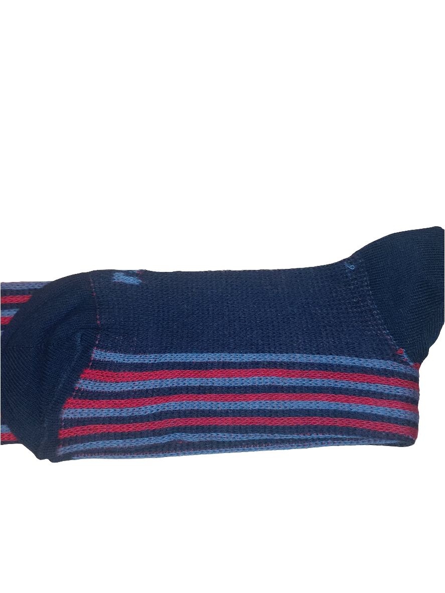 CALZE UOMO RED JACQUARD RIGHE VERTICALI 64120G