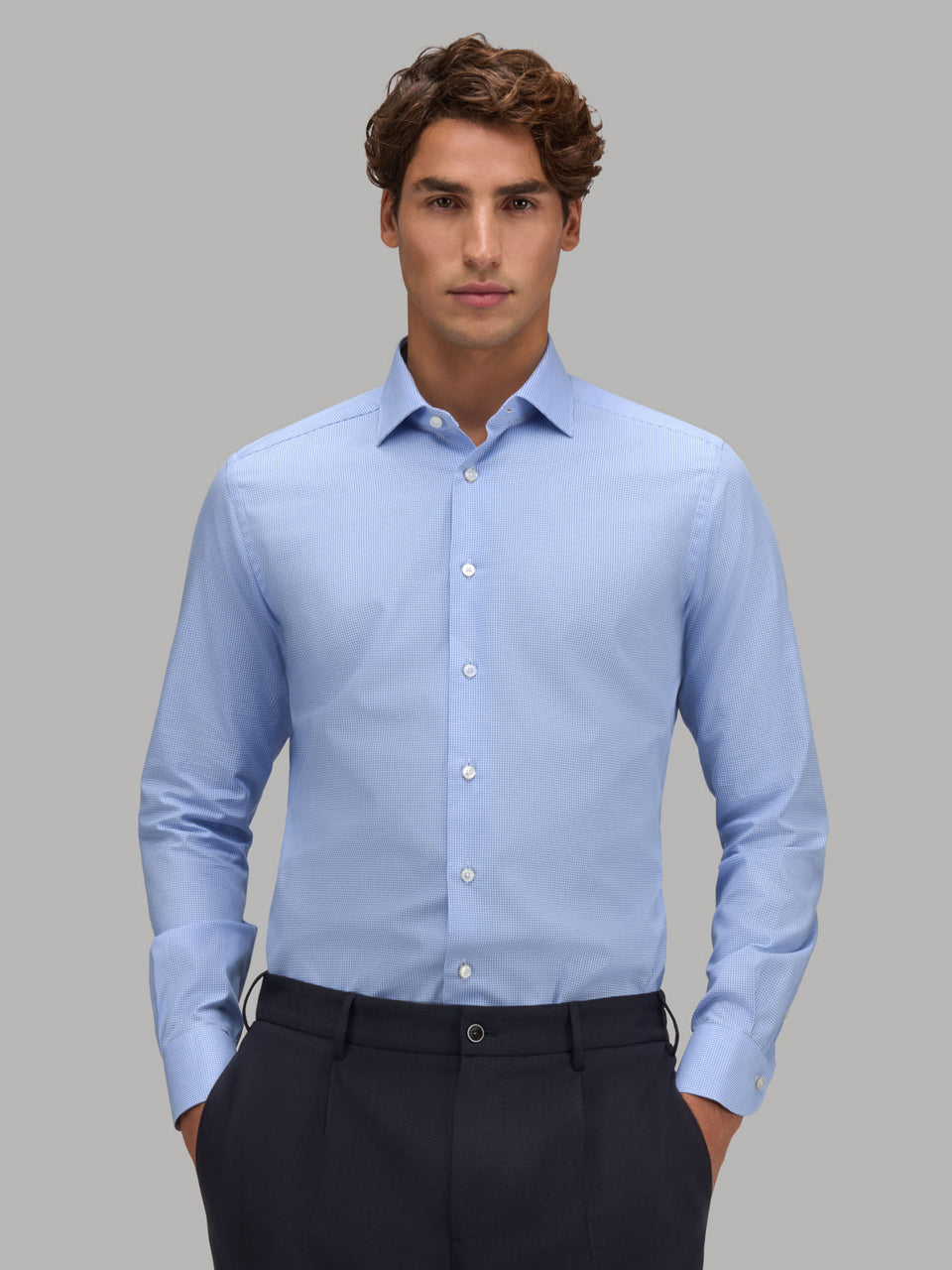 CAMICIA UOMO XACUS TRAVEL SHIRT QUADRETTO TAYLOR 11810 WF558ML