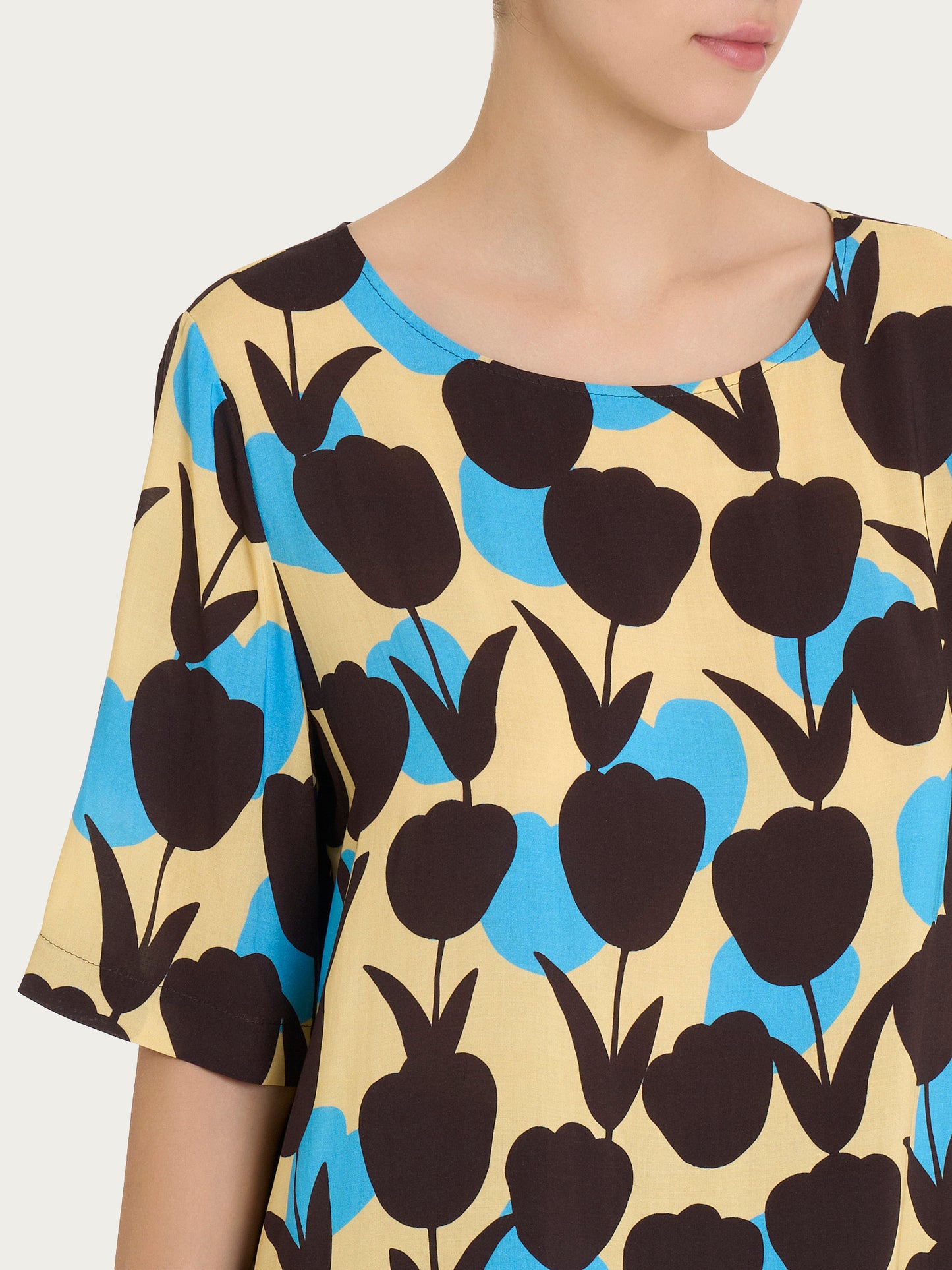 CAMICIA DONNA RAGNO MM FANTASIA PE DQ26S7