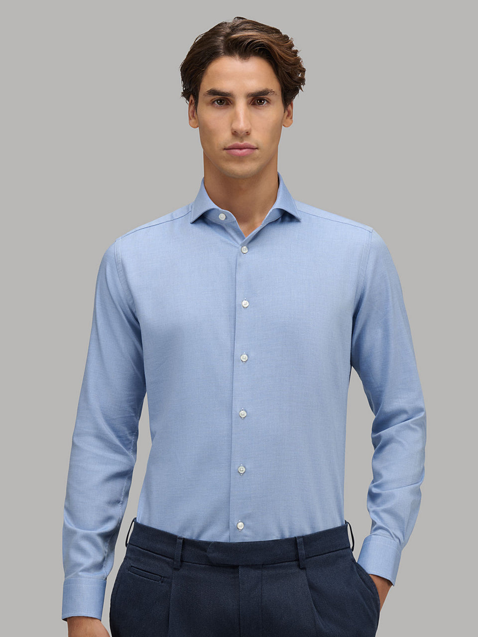 CAMICIA UOMO XACUS DIAGONALE TRAVEL SHIRT 31803 WF588ML TAILOR
