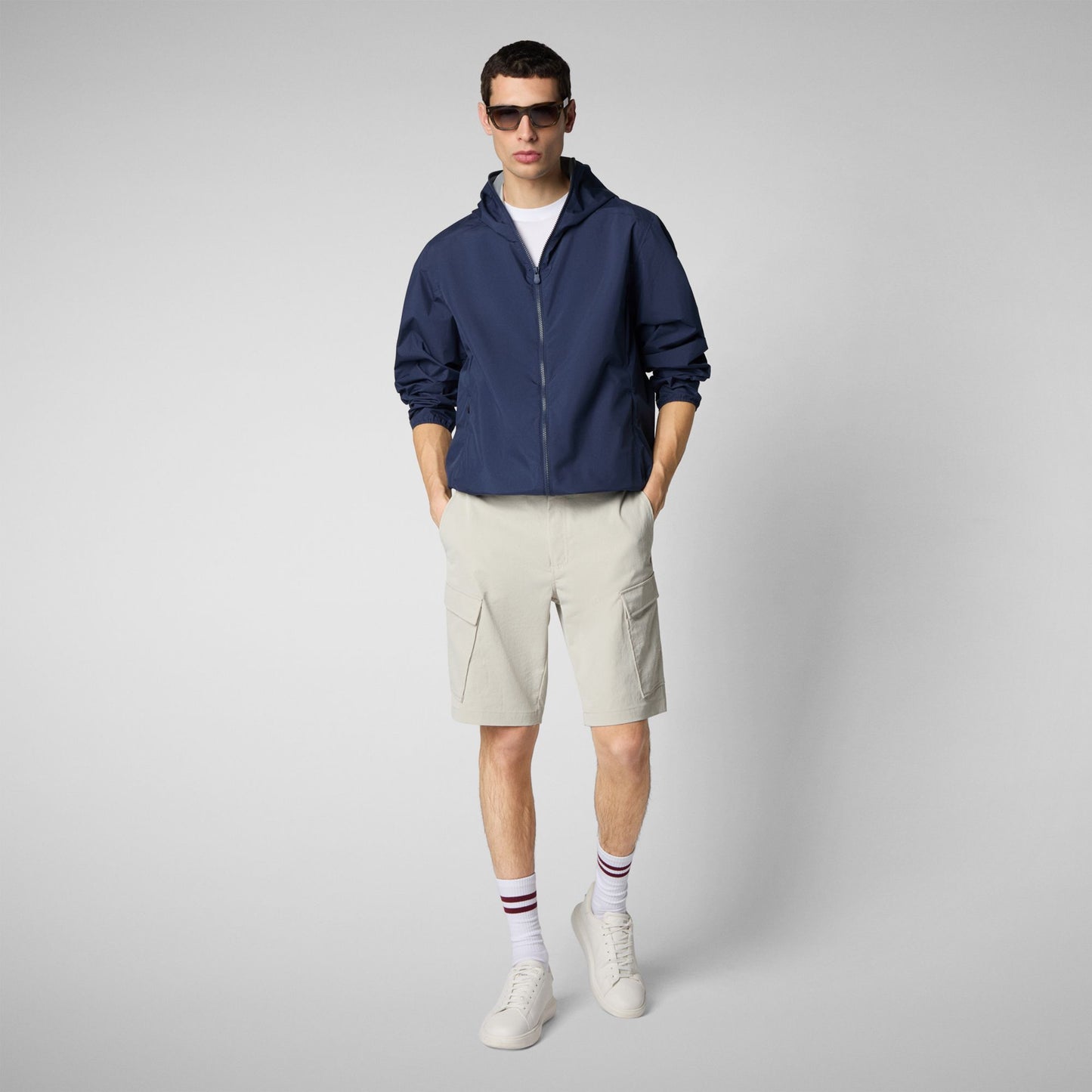 GIUBBOTTO LEGGERO CON CAPPUCCIO UOMO SAVE THE DUCK PE ZAYN D30571M WIND