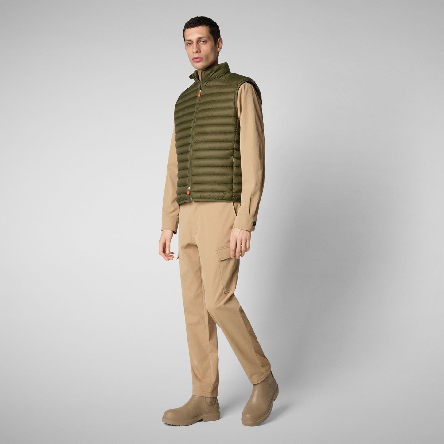 PIUMINO SENZA MANICHE UOMO PE SAVE THE DUCK ADAM D82410M GAGA
