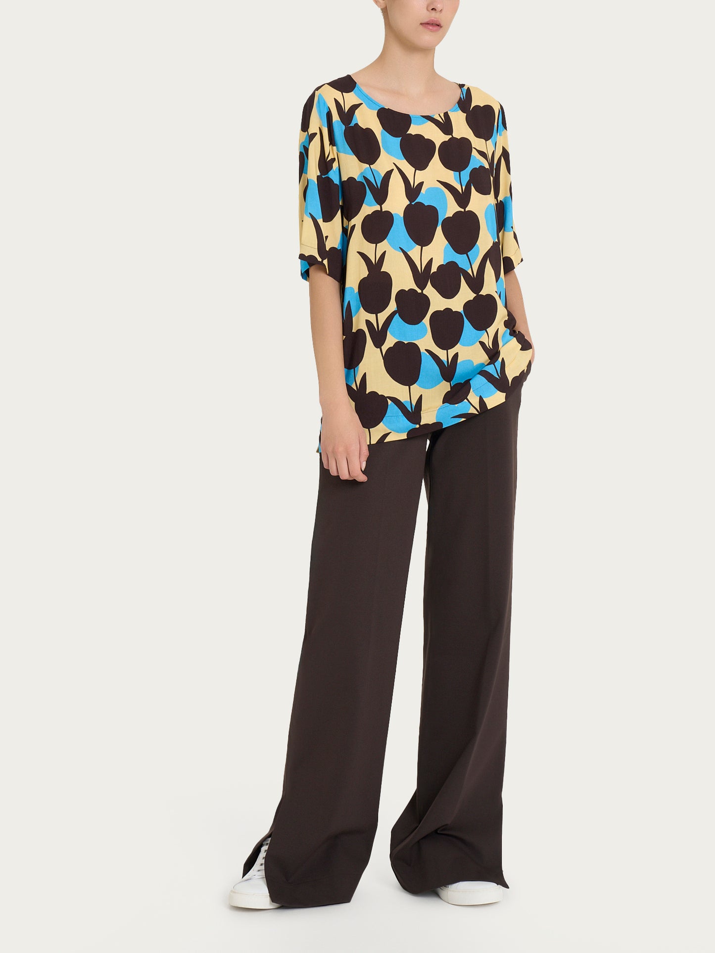 CAMICIA DONNA RAGNO MM FANTASIA PE DQ26S7