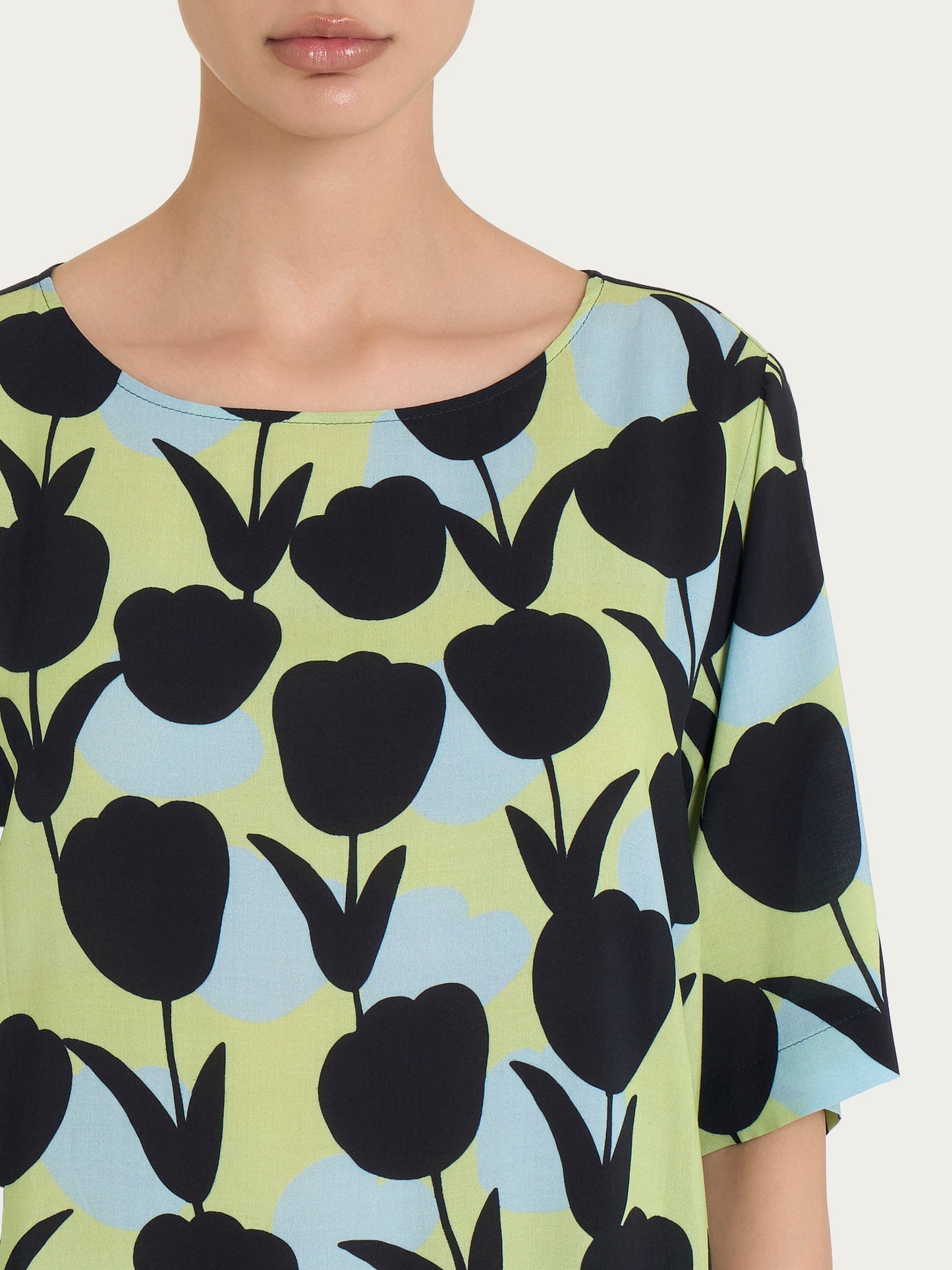 CAMICIA DONNA RAGNO MM FANTASIA PE DQ26S7