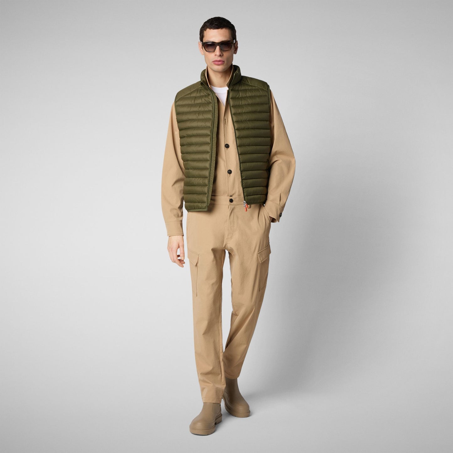 PIUMINO SENZA MANICHE UOMO PE SAVE THE DUCK ADAM D82410M GAGA