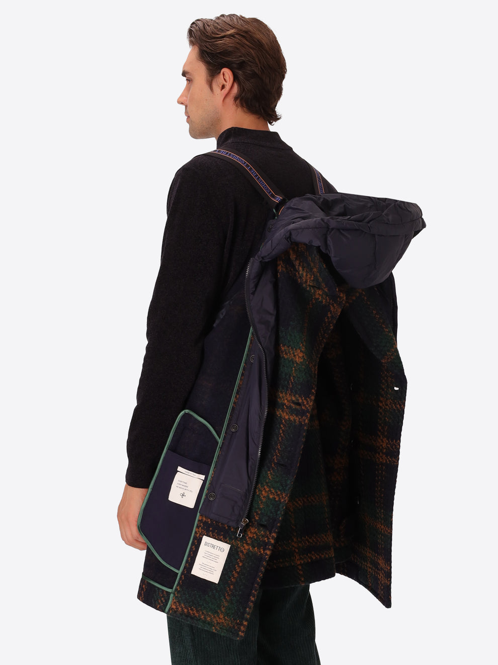 GIACCONE PEACOAT UOMO DOPPIO PETTO OVERCHEK DISTRETTO12 CARAVAGGIO GB1508