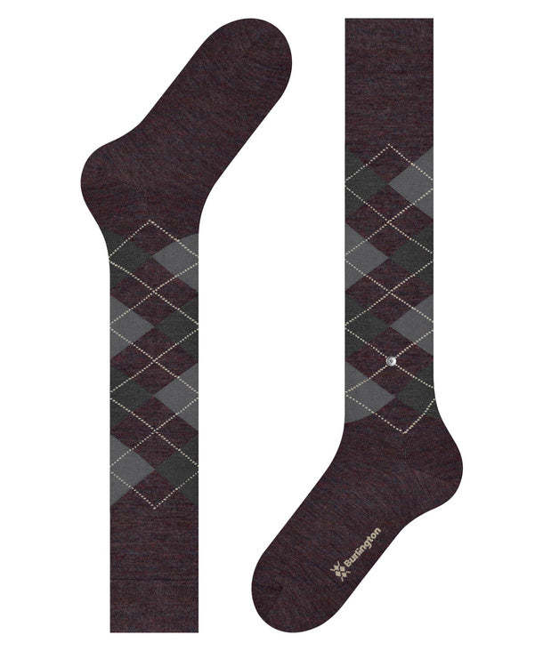 CALZE UOMO BURLINGTON EDINBURGH MELANGE LUNGA