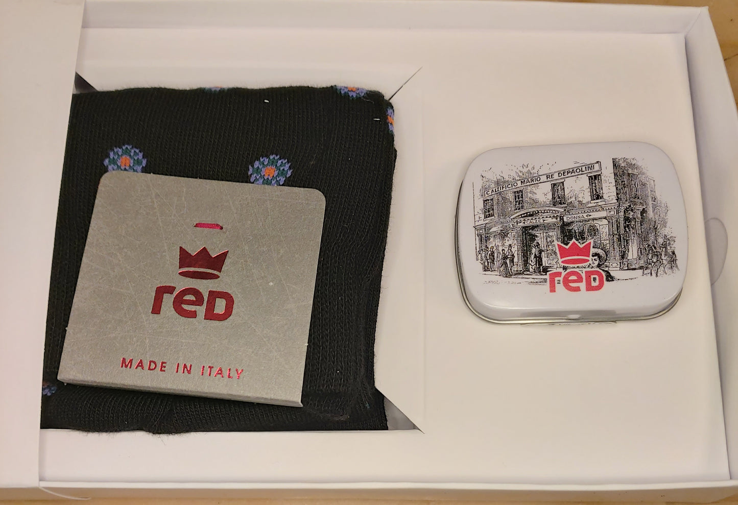 CALZE UOMO RED & AMARELLI DISEGNO CRAVATTA