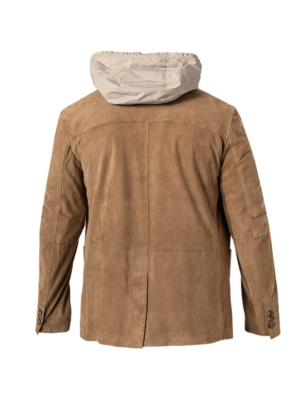 FIELD JACKET UOMO CAMOSCIO CON CAPPUCCIO RUFINO PE MILESTONE