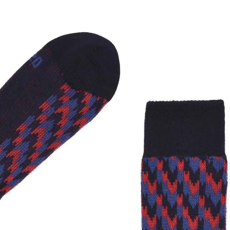 CALZE UOMO LUNGA RED JACQUARD FRECCIE 64122G