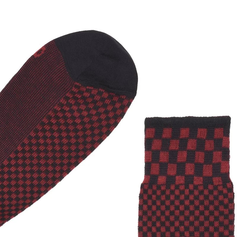 CALZE UOMO RED JACQUARD SCACCHIERA 64522G