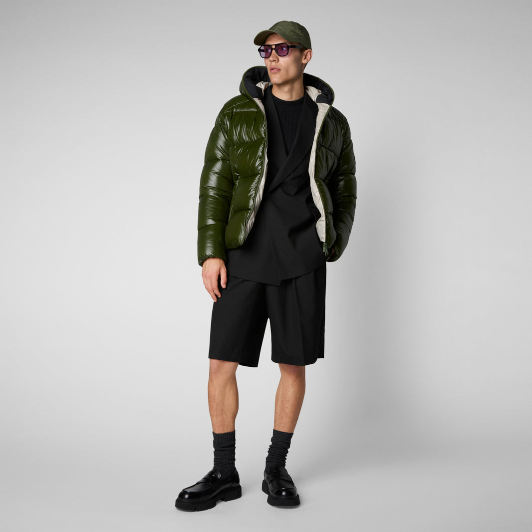 PIUMINO UOMO CON CAPPUCCIO SAVE THE DUCK EDGARD D31280M LUCK