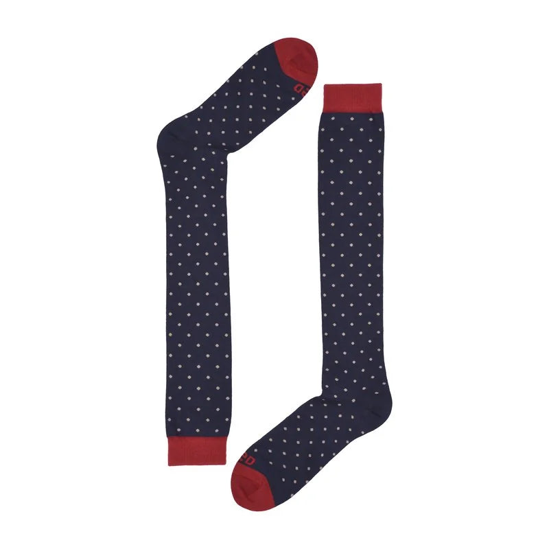 CALZE UOMO LUNGA RED POIS COTTON 64890G