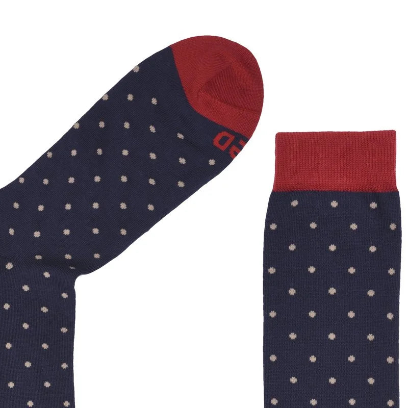CALZE UOMO LUNGA RED POIS COTTON 64890G