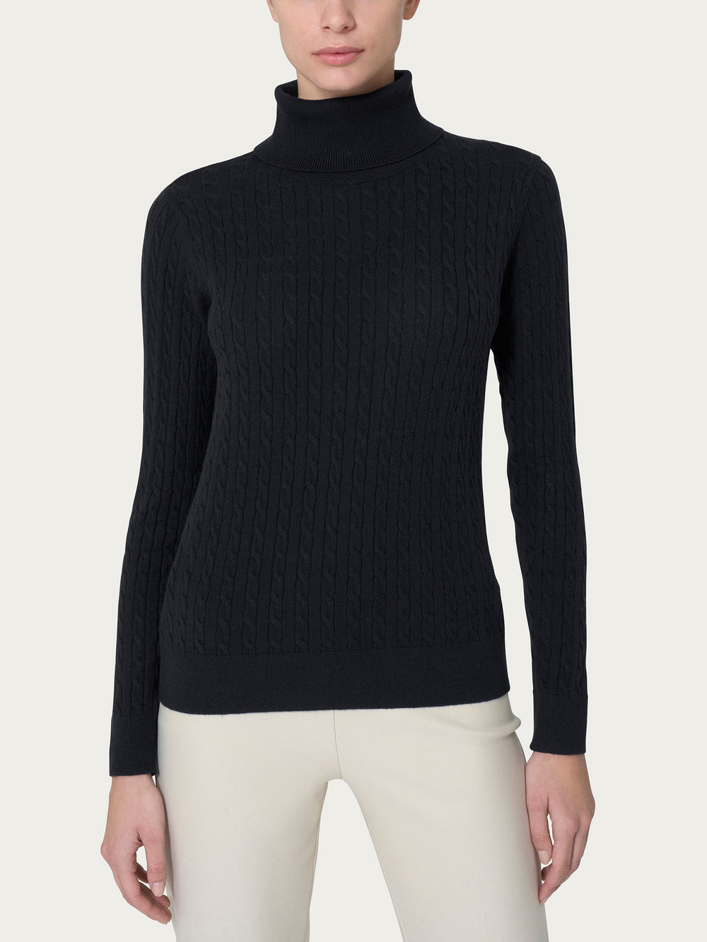 PULL COLLO ALTO DONNA ROULE' AI RAGNO DO10MK