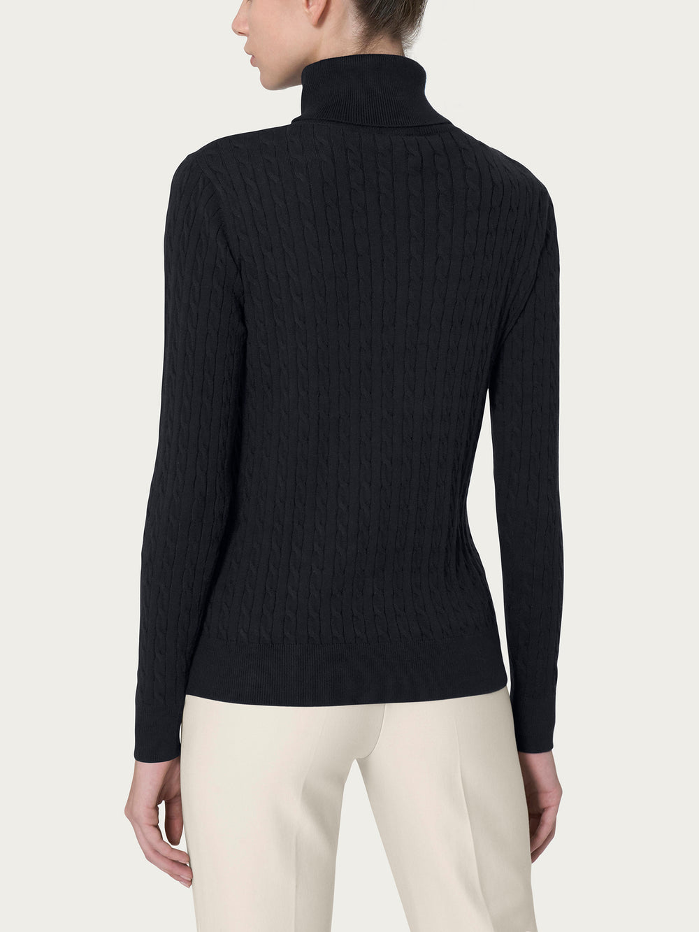 PULL COLLO ALTO DONNA ROULE' AI RAGNO DO10MK