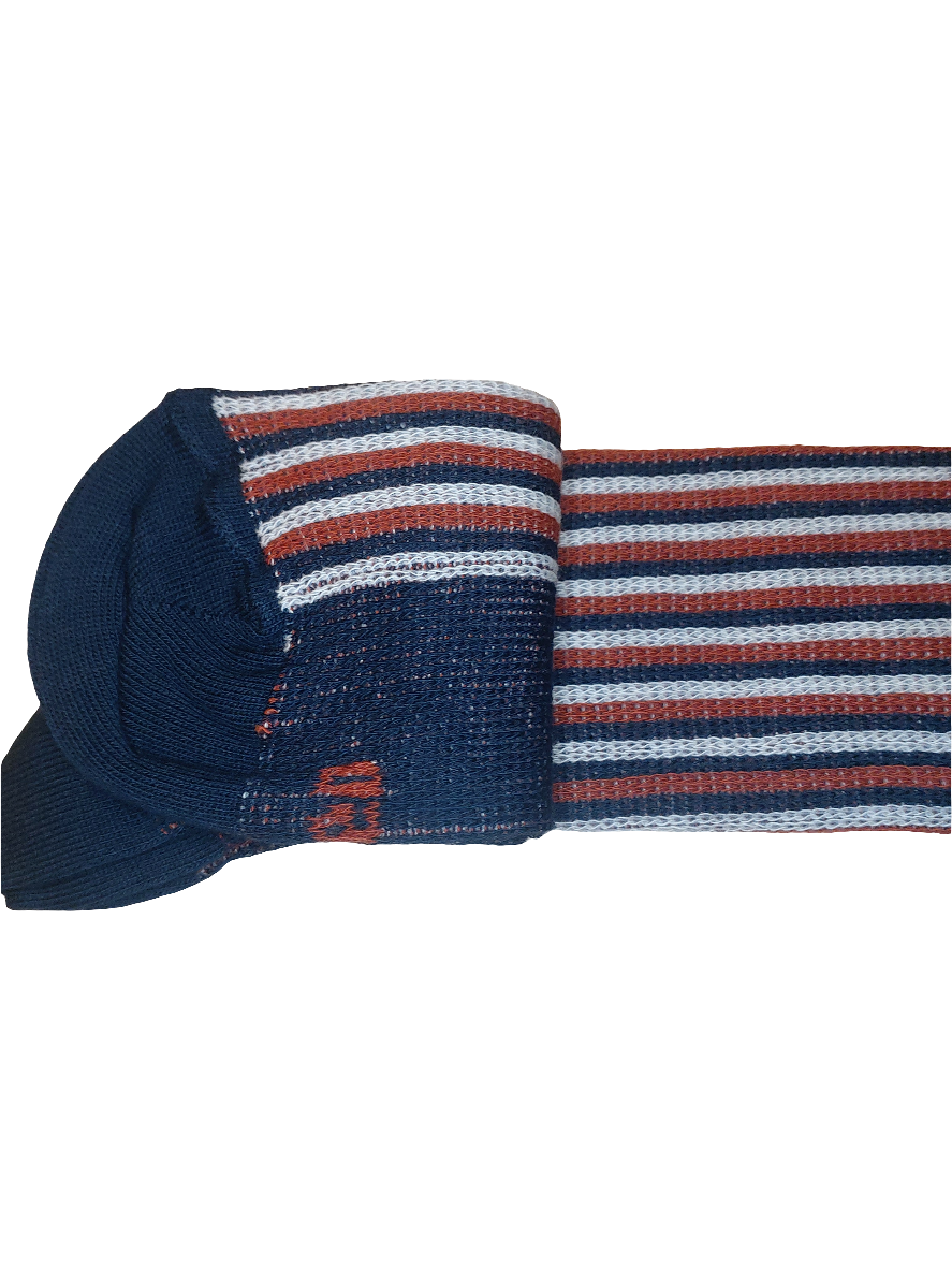 CALZE UOMO LUNGA RED JACQUARD RIGHE VERTICALI 64120G