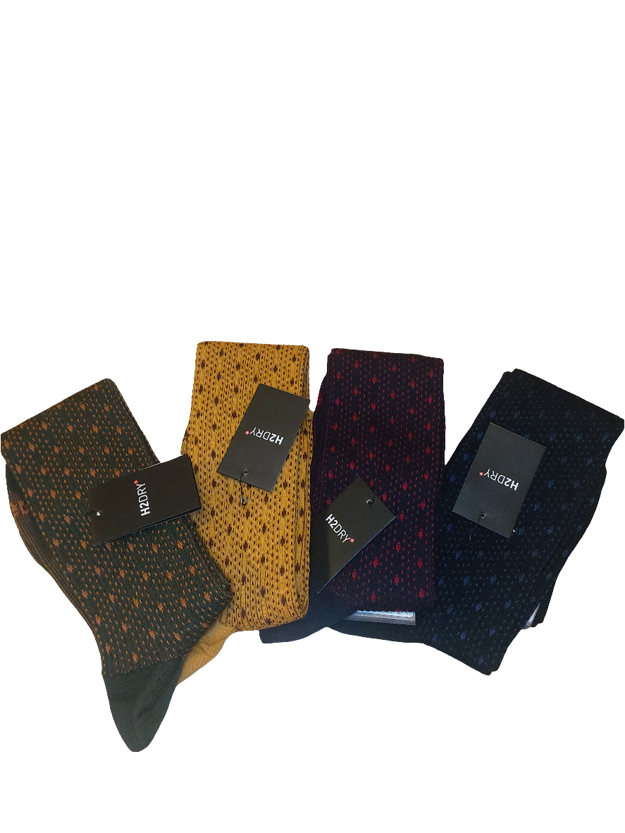 CALZE UOMO LUNGA RED JACQUARD PUNTINATO LANA 63306G