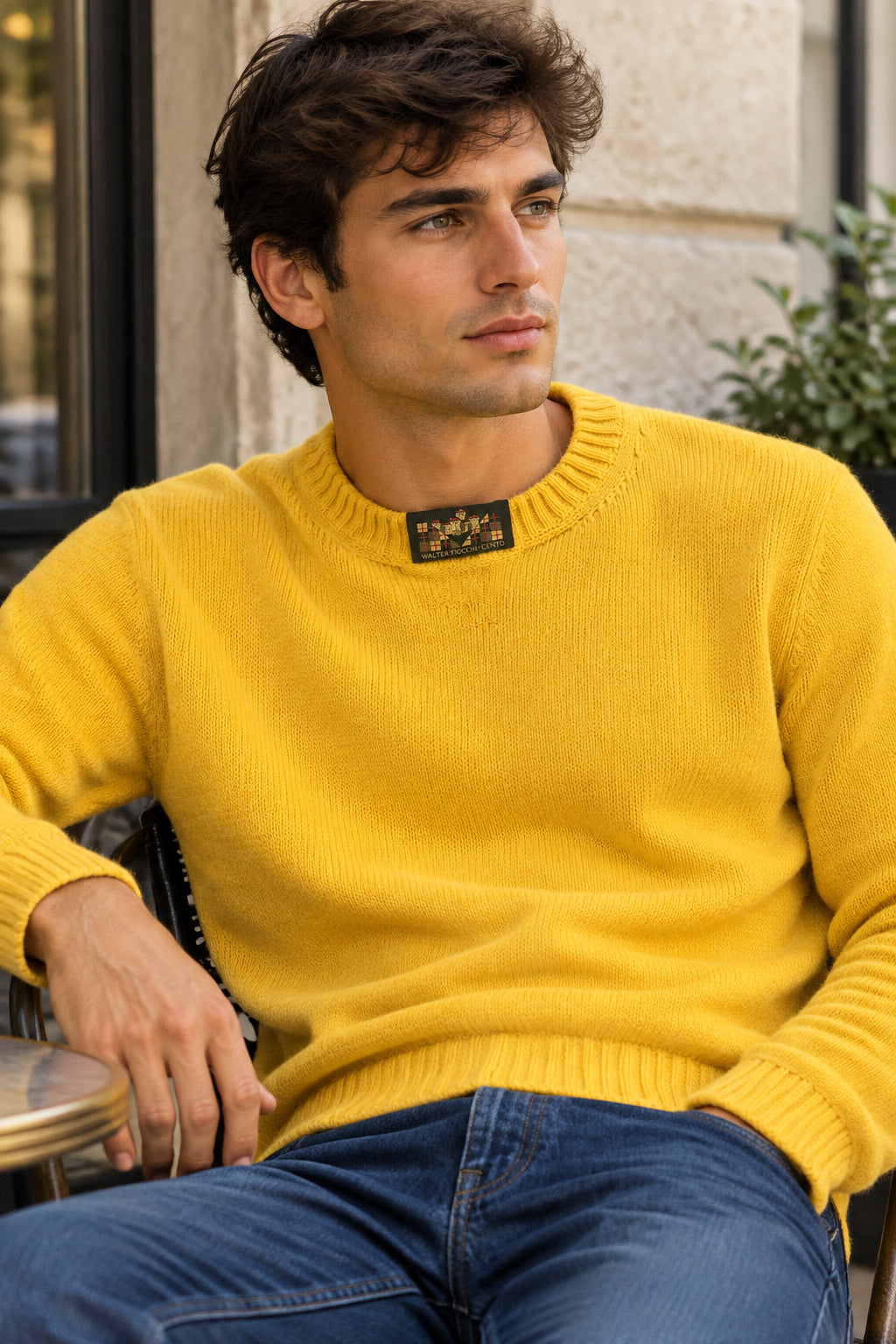 PULLOVER UOMO SHETLAND GIROCOLLO UNITO AI501