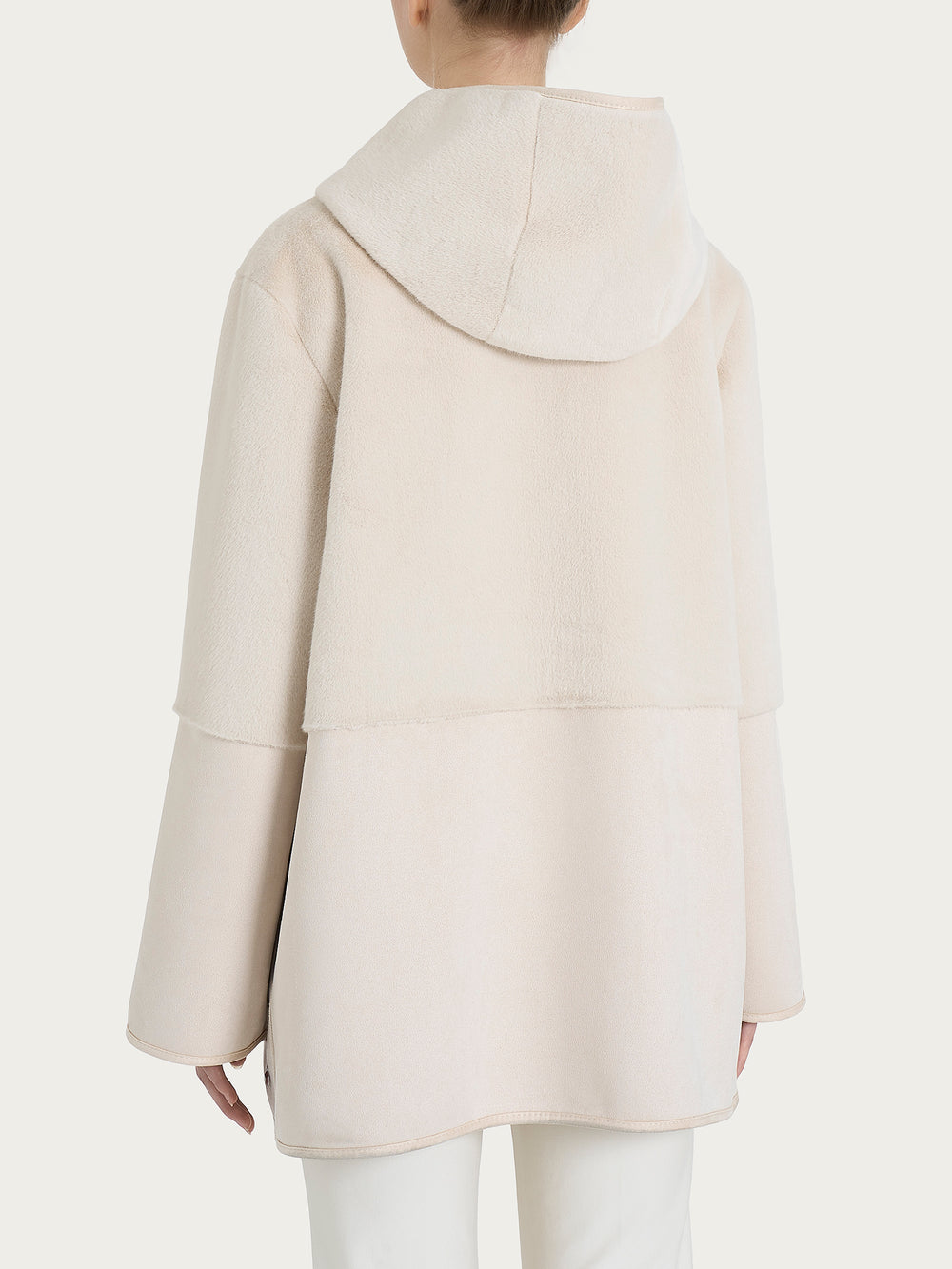 ECOMONTONE PELLICCIA A GIACCONE CON CAPPUCCIO REVERSIBILE DONNA RAGNO DQ48KU