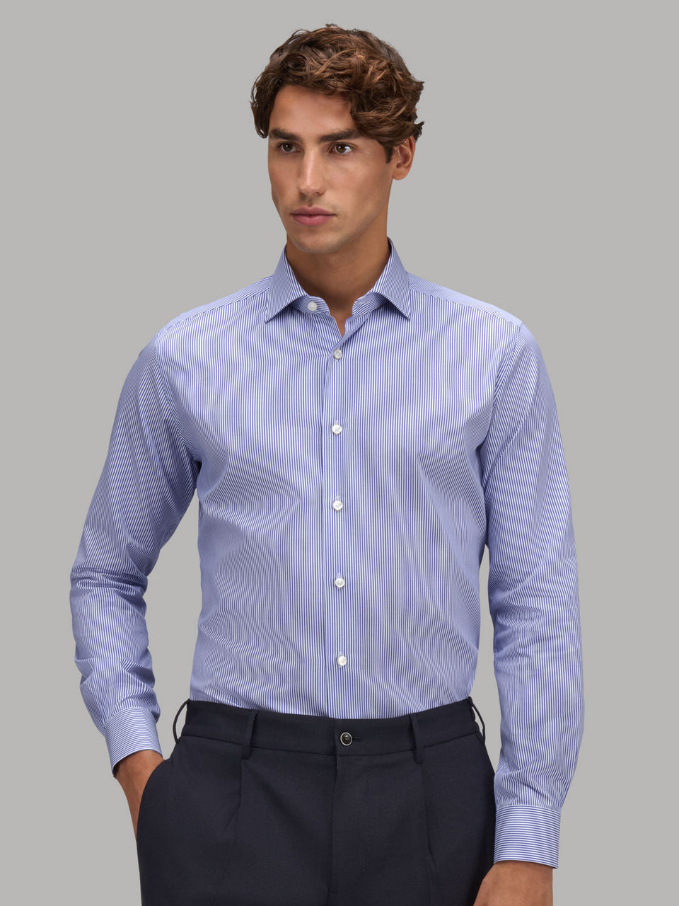 CAMICIA UOMO XACUS TRAVEL SHIRT RIGATA TAYLOR 11810 WF558ML