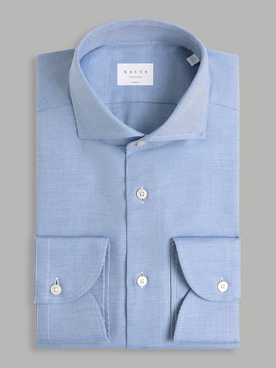 CAMICIA UOMO XACUS DIAGONALE TRAVEL SHIRT 31803 WF588ML TAILOR