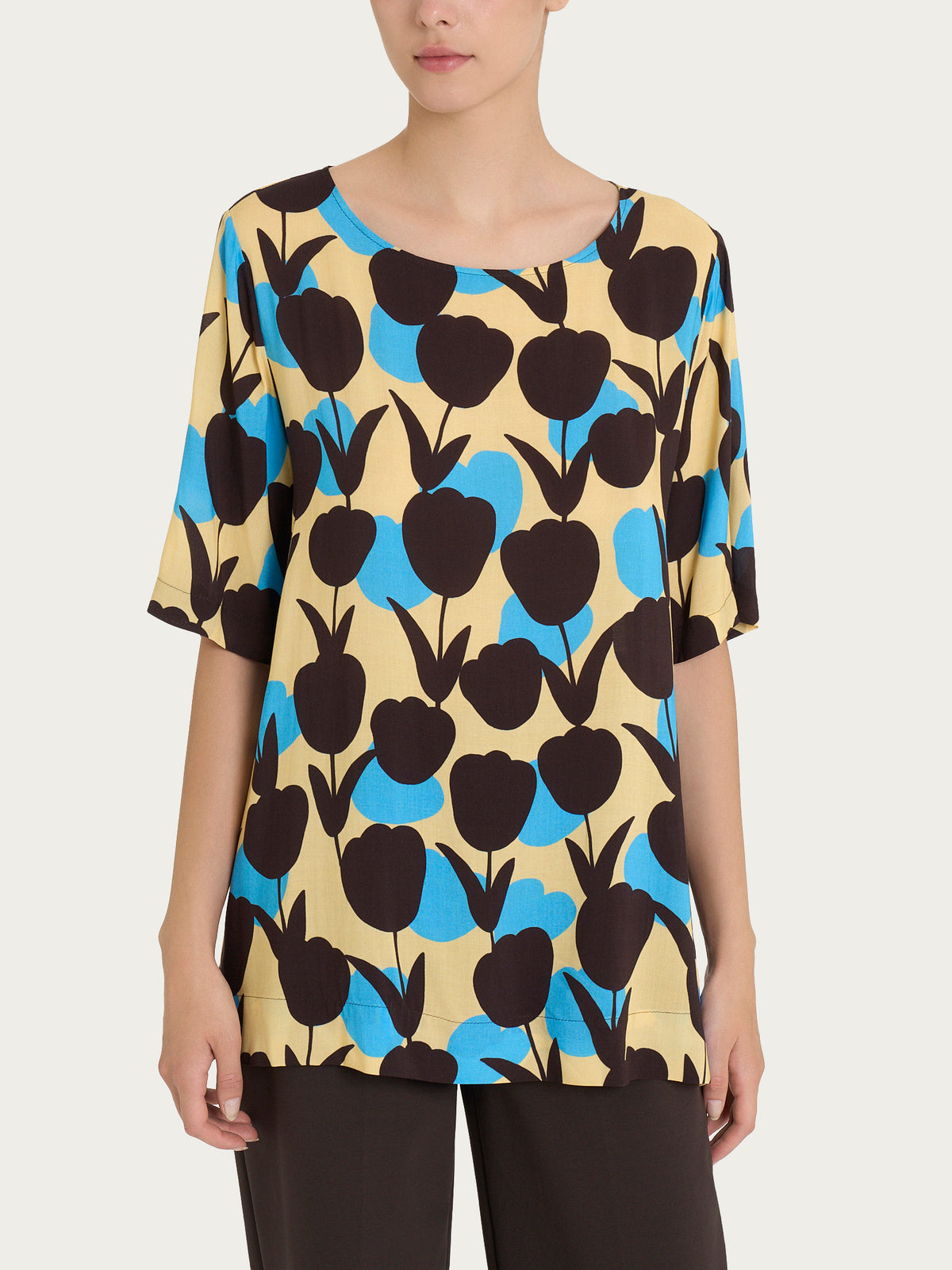 CAMICIA DONNA RAGNO MM FANTASIA PE DQ26S7