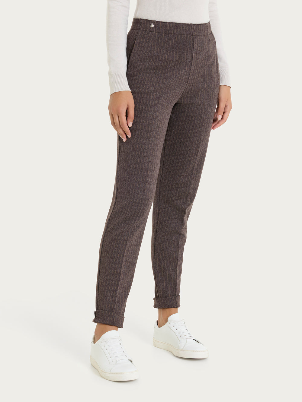 PANTALONE DONNA RAGNO AI SLIT CIGARETTE DR48PS