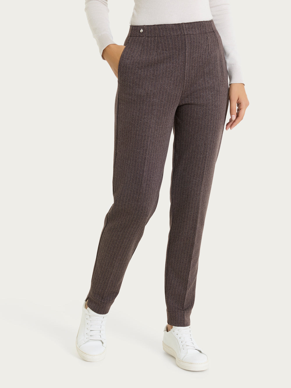 PANTALONE DONNA RAGNO AI SLIT CIGARETTE DR48PS