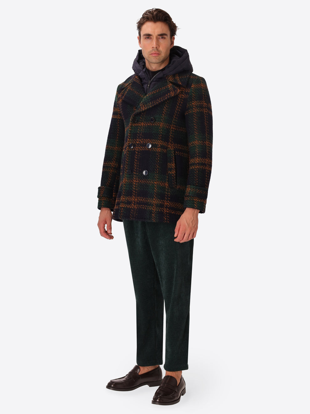 GIACCONE PEACOAT UOMO DOPPIO PETTO OVERCHEK DISTRETTO12 CARAVAGGIO GB1508