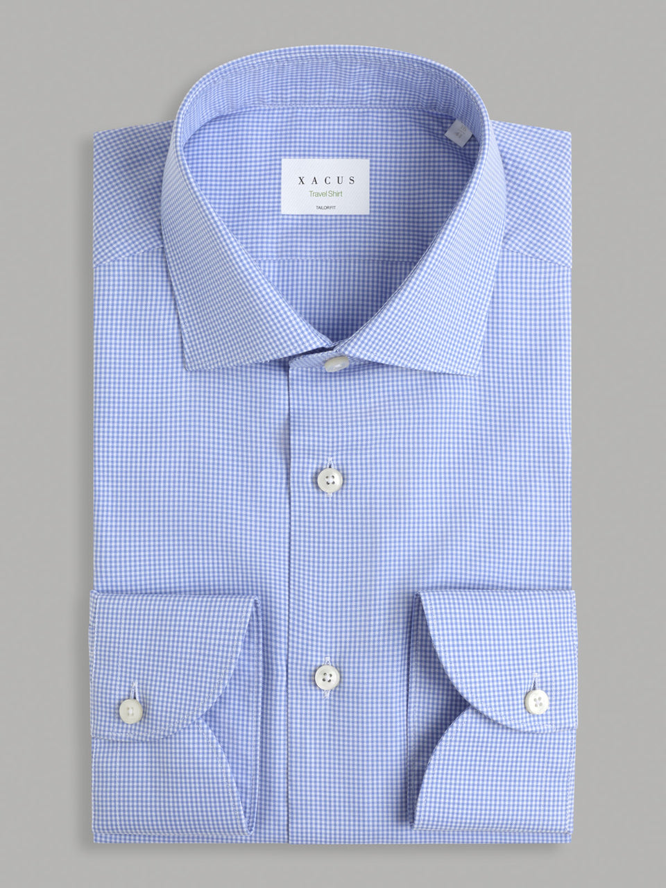 CAMICIA UOMO XACUS TRAVEL SHIRT QUADRETTO TAYLOR 11810 WF558ML