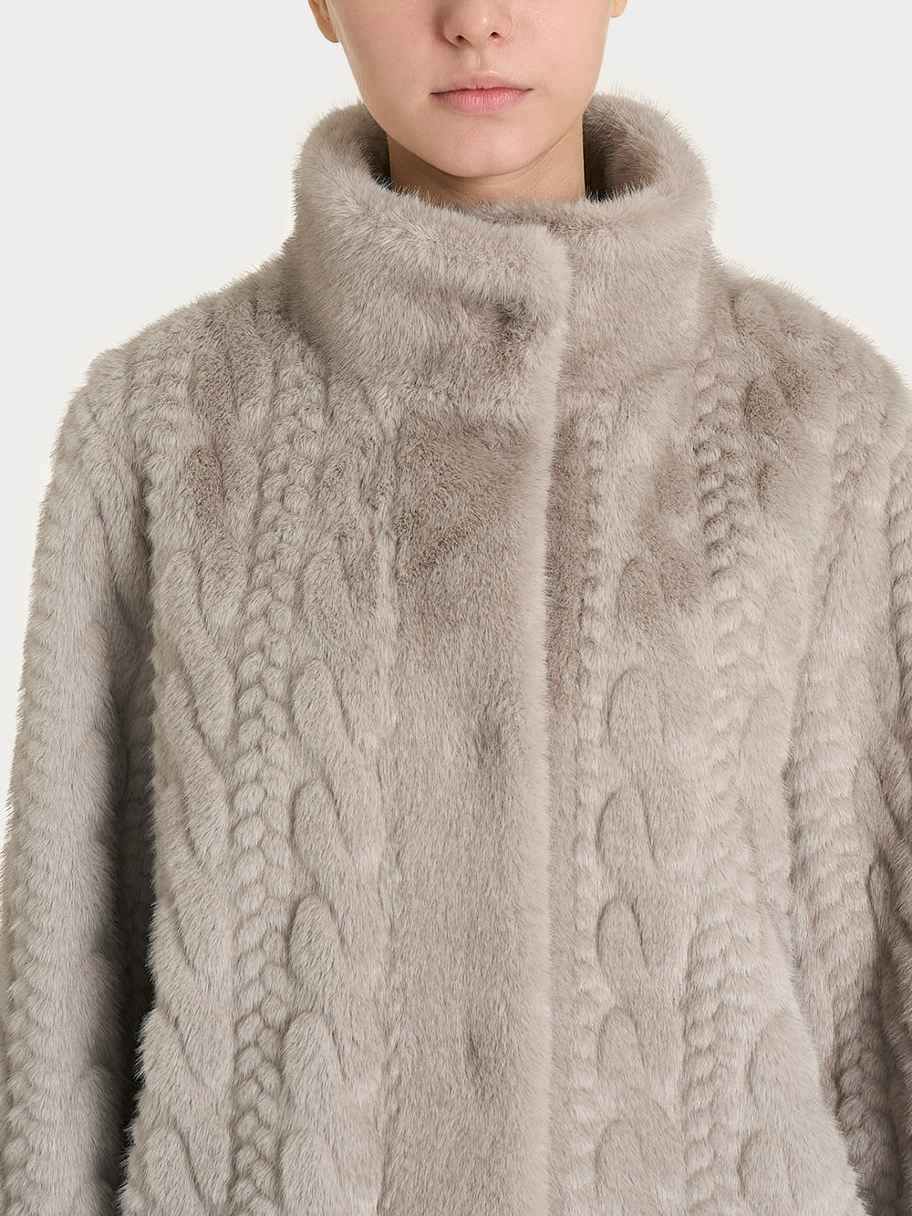 ECOMONTONE PELLICCIA A CAPPOTTO CON BOTTONI REVERSIBILE DONNA RAGNO DQ59KW