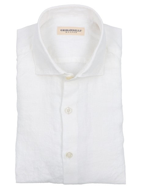 CAMICIA UOMO LINO GHIRARDELLI BOTTONDOWN R208 LB7167