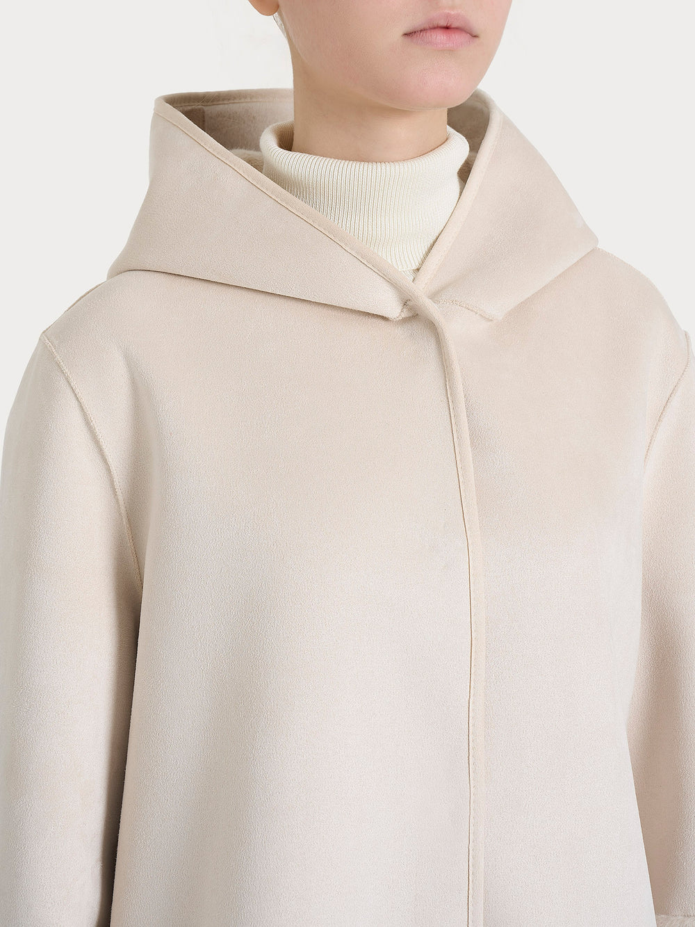 ECOMONTONE PELLICCIA A GIACCONE CON CAPPUCCIO REVERSIBILE DONNA RAGNO DQ48KU