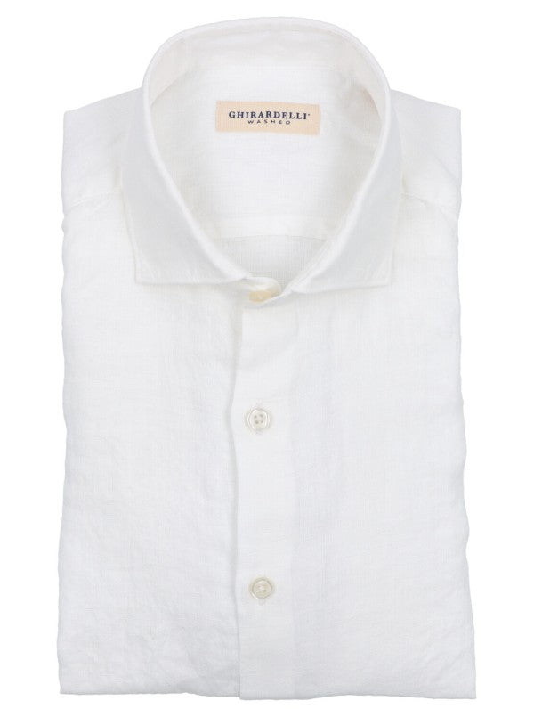 CAMICIA UOMO LINO GHIRARDELLI BOTTONDOWN R208 LB7167