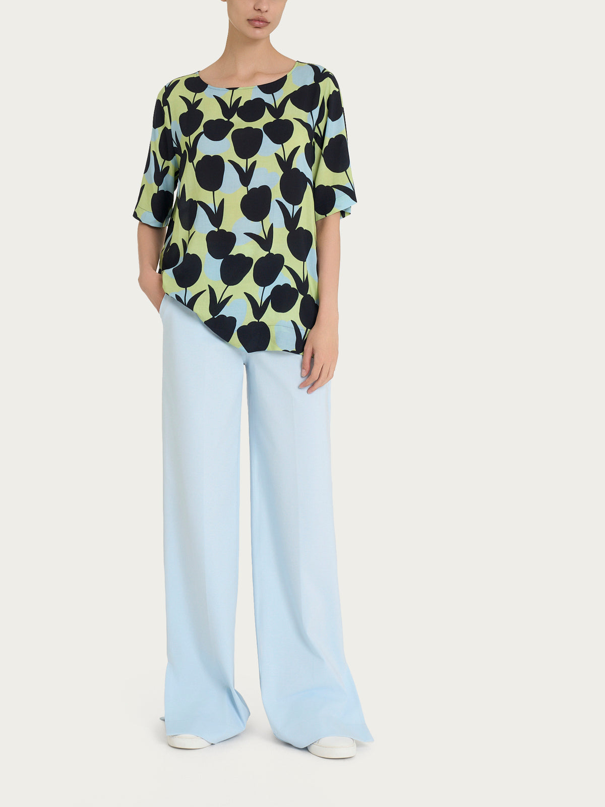 CAMICIA DONNA RAGNO MM FANTASIA PE DQ26S7