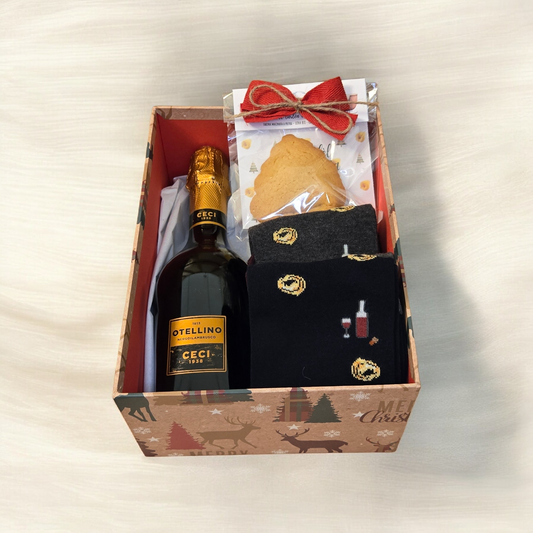 BOX 2 CALZE UOMO LUNGHE TORTELLINO E LAMBRUSCO