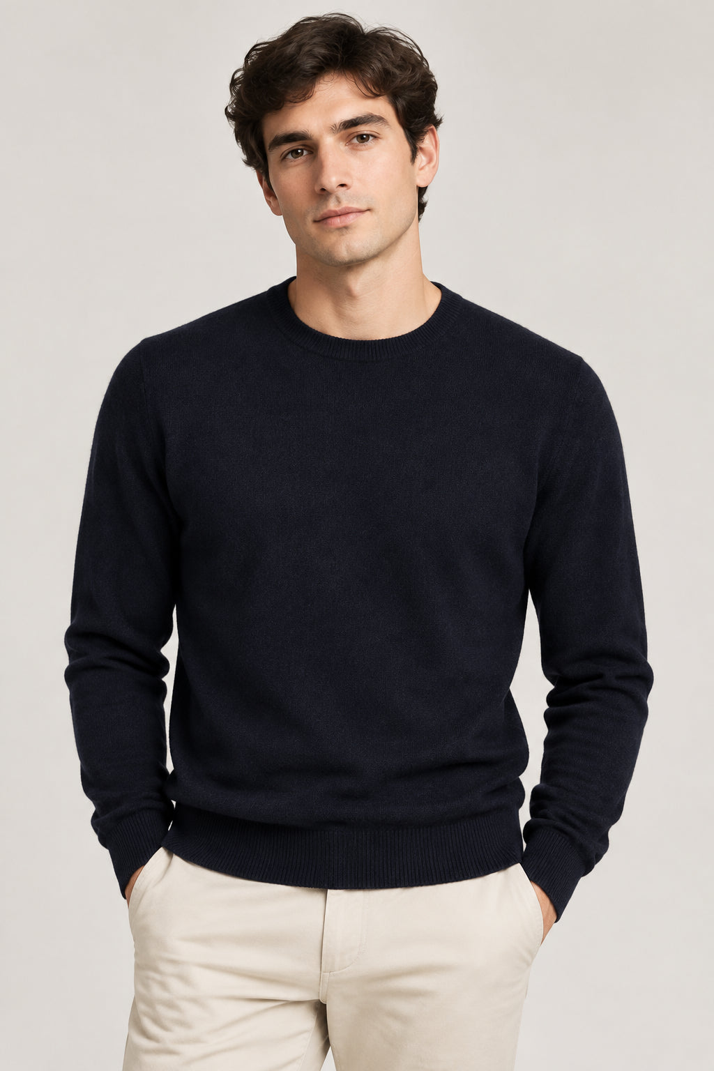 PULLOVER UOMO CACHEMIRE GIROCOLLO UNITO AI001
