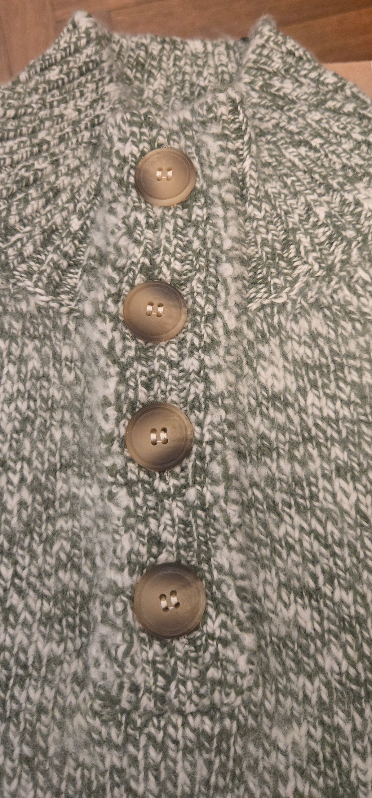 PULLOVER UOMO LUPO CON BOTTONI LANA MELANGE AI605