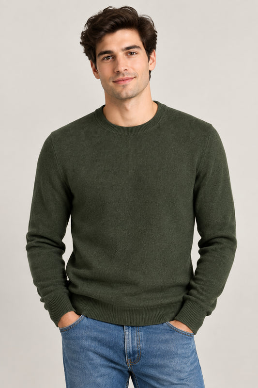 PULLOVER UOMO CACHEMIRE GIROCOLLO UNITO AI001