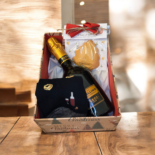 BOX CALZE UOMO LUNGA TORTELLINO E LAMBRUSCO