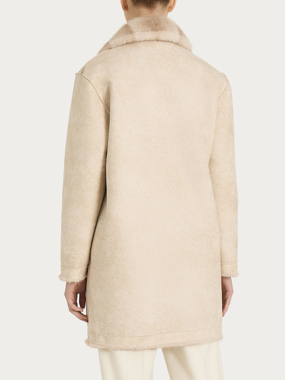 ECOMONTONE PELLICCIA A CAPPOTTO REVER REVERSIBILE DONNA RAGNO DQ43KB