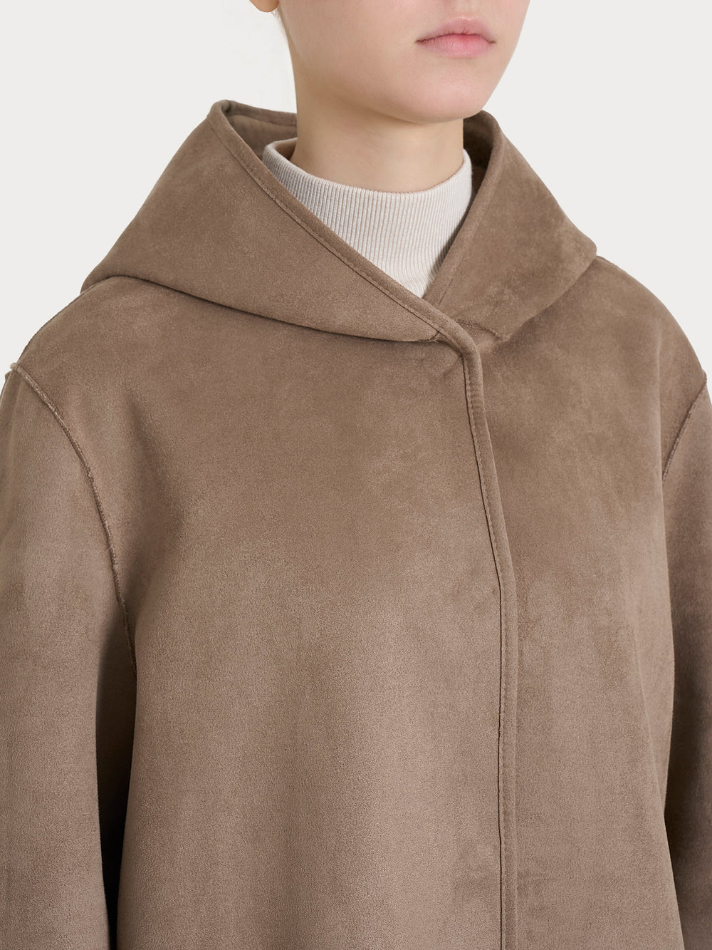 ECOMONTONE PELLICCIA A GIACCONE CON CAPPUCCIO REVERSIBILE DONNA RAGNO DQ48KU