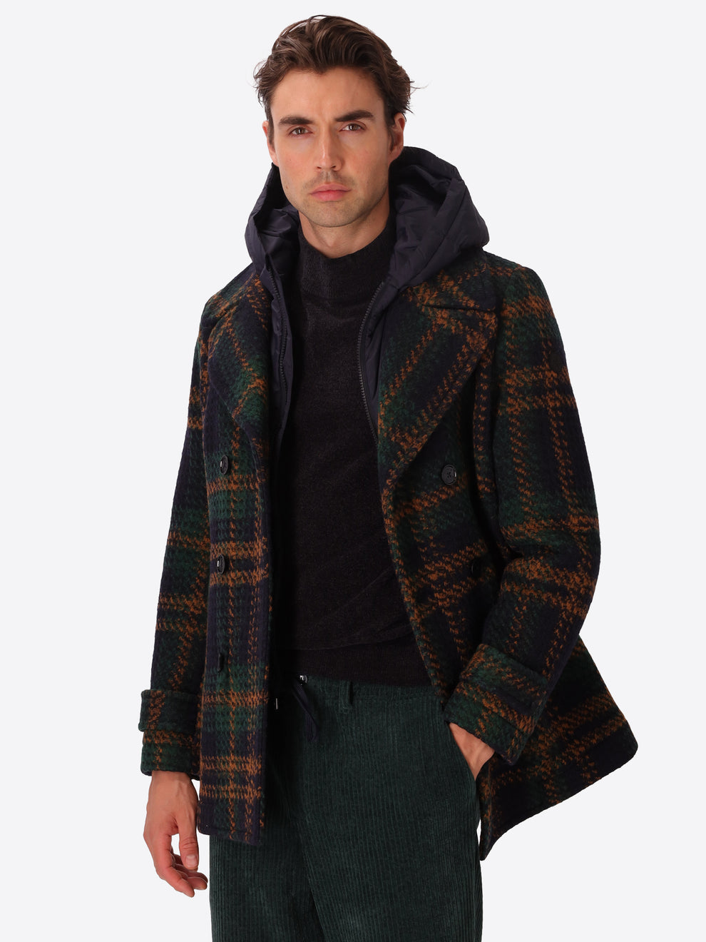 GIACCONE PEACOAT UOMO DOPPIO PETTO OVERCHEK DISTRETTO12 CARAVAGGIO GB1508