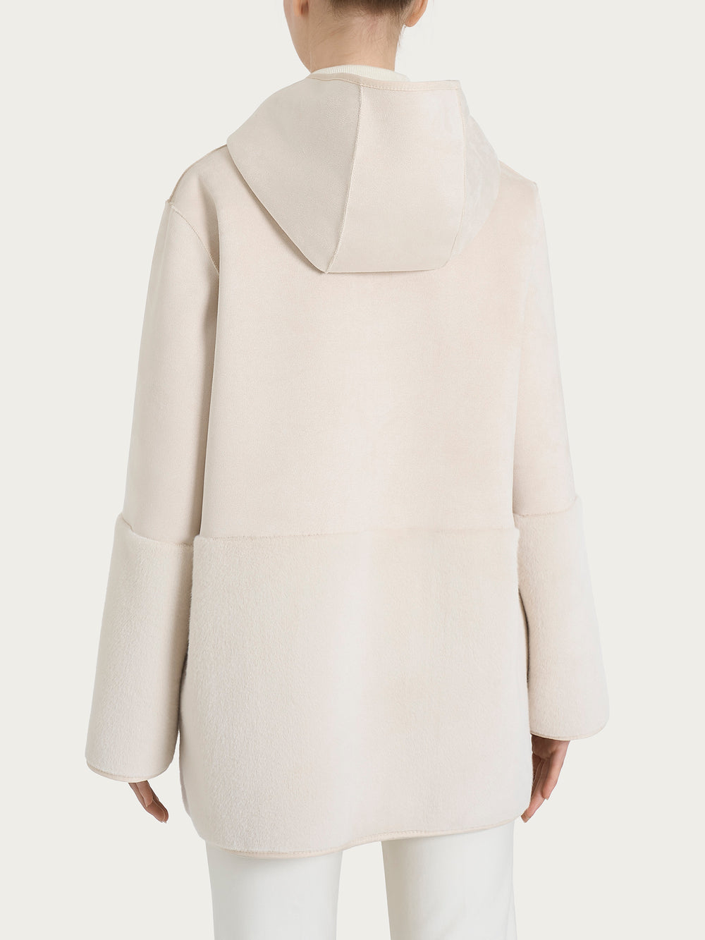 ECOMONTONE PELLICCIA A GIACCONE CON CAPPUCCIO REVERSIBILE DONNA RAGNO DQ48KU