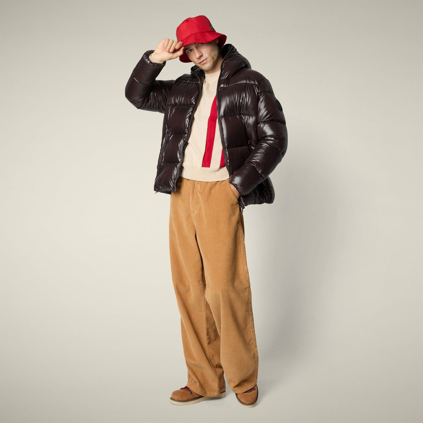 PIUMINO UOMO CON CAPPUCCIO SAVE THE DUCK EDGARD D31280M LUCK