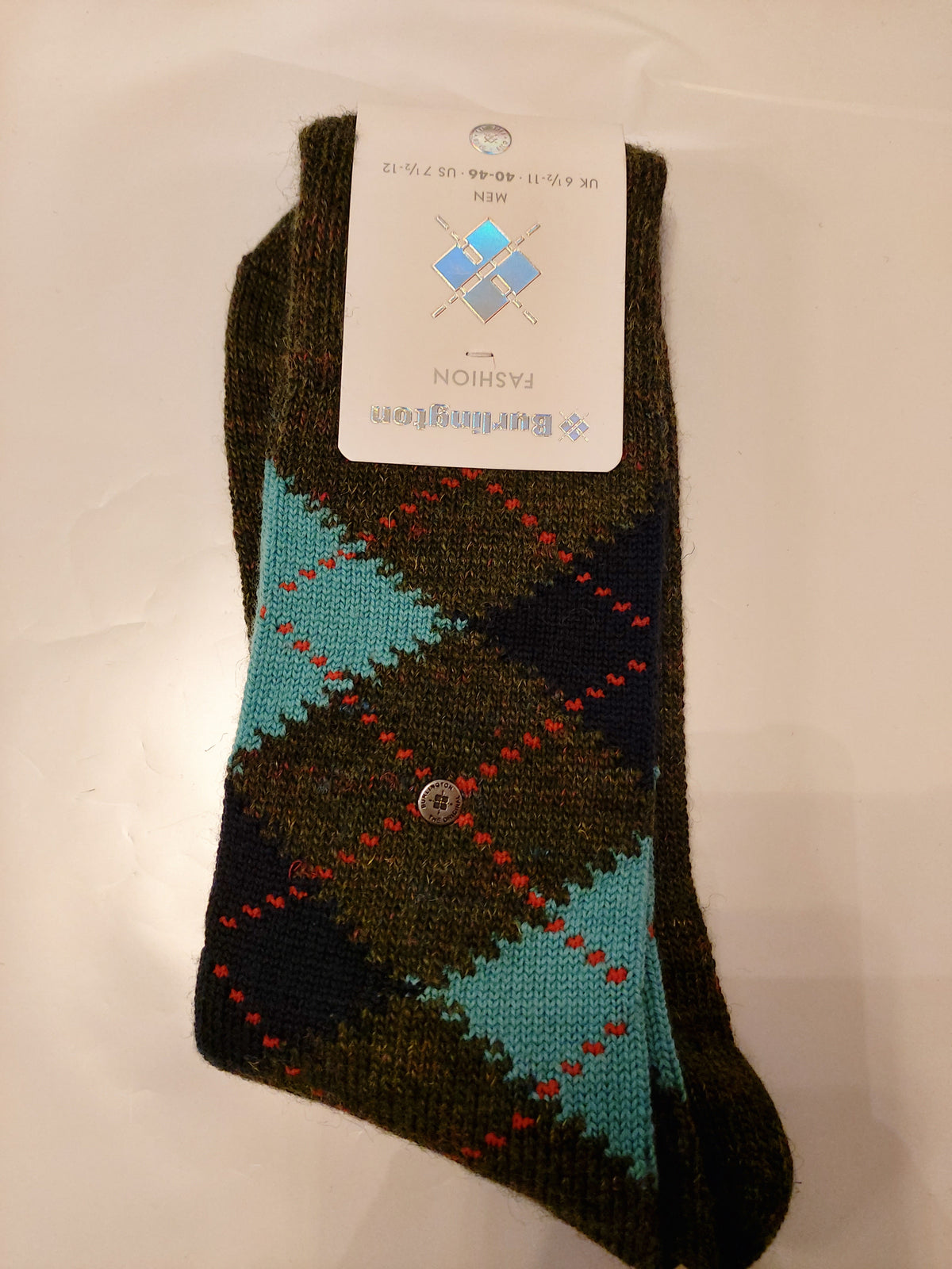 CALZE UOMO BURLINGTON 20568 LOSANGA CORTA FASHION