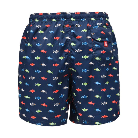 BOXER MARE UOMO RED PESCI