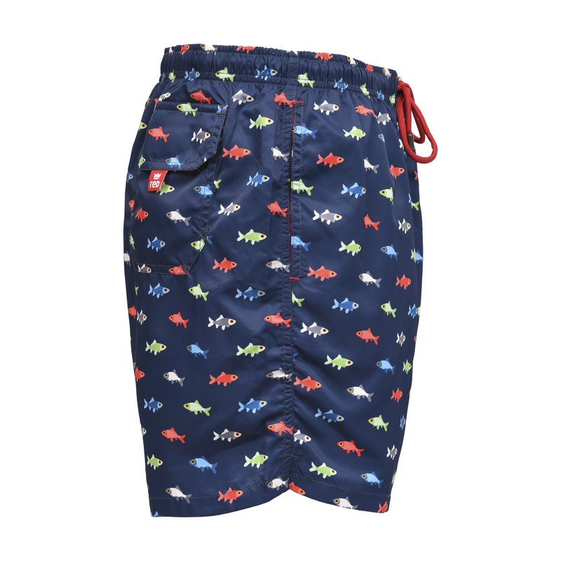 BOXER MARE UOMO RED PESCI
